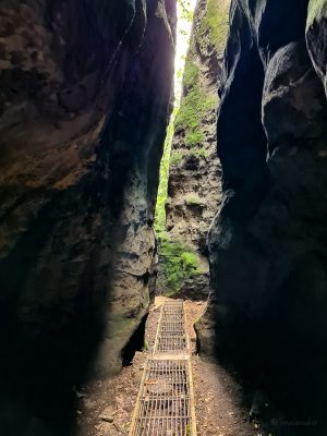 abstieg wanderung kuhstall sächsische schweiz
