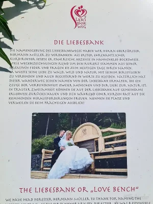 infotafel wanderung liebesbankweg im harz