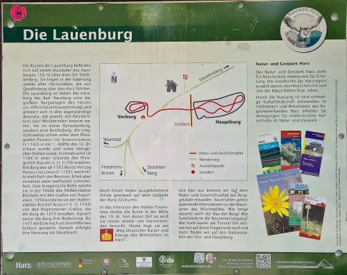 infotafel lauenburg wanderung im harz
