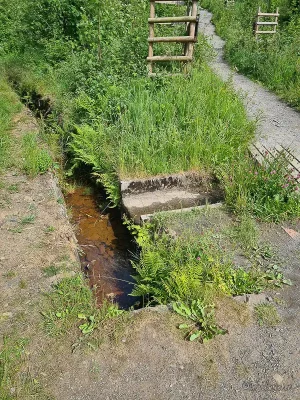 wasserkanal bei wanderung liebesbankweg im harz